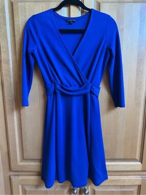 Lands End Royal Blue Wrap Dress